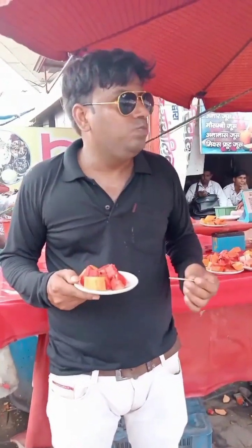 Puneet Superstar Eating Watermelon Funny Meme Download
