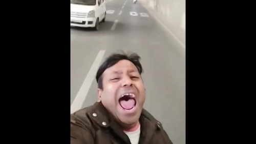 Puneet Superstaar Screaming On Bike Funny Meme Download